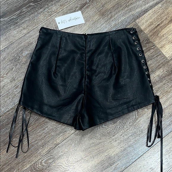 12th Tribe Tie Breaker Faux Leather Shorts 🔥 - Picture 6 of 8